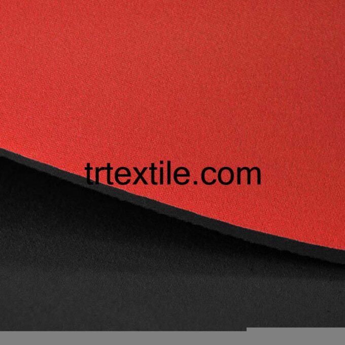 5mm black red neoprene fabric - trtextile.com image