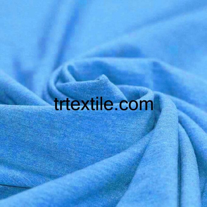 aqua blue combed cotton fabric - trtextile.com image