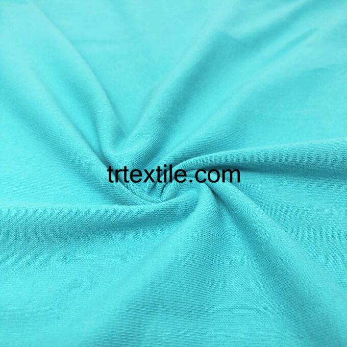 aqua blue lycra single jersey fabric - trtextile.com image