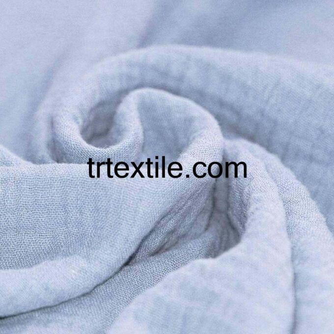 baby blue muslin fabric - trtextile.com image