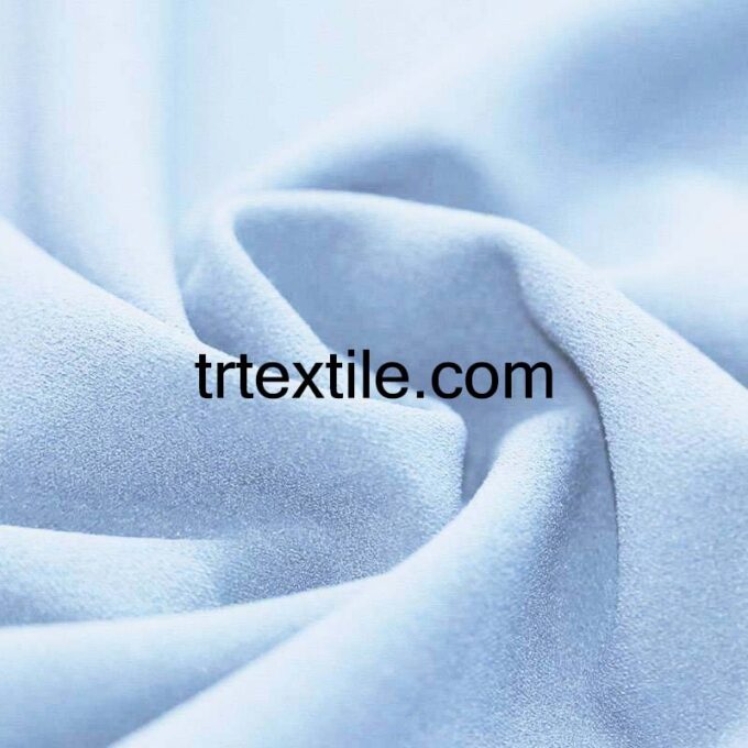 baby blue scuba crepe fabric - trtextile.com image