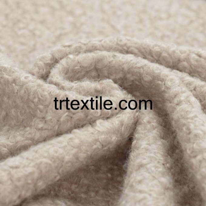 beige boucle fabric - trtextile.com image