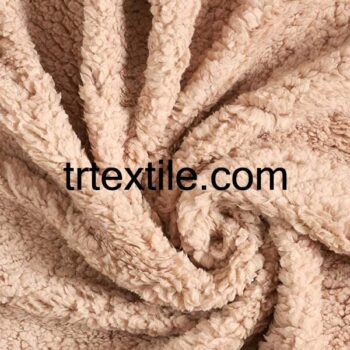 beige sherpa plush fabric - trtextile.com image