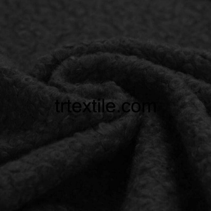 black boucle fabric - trtextile.com image