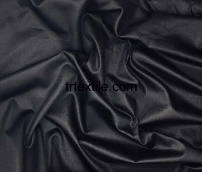 black cotton satin fabric - trtextile.com image