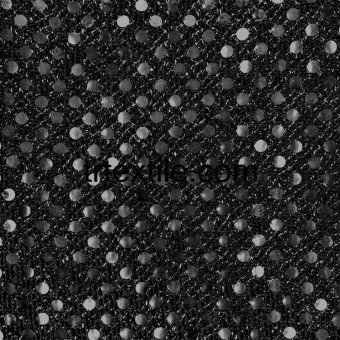 black dotted sequin fabric - trtextile.com image