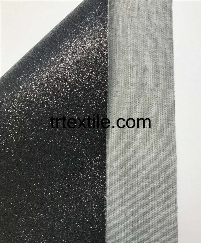 black glittery vehicle covering fabric - trtextile.com image