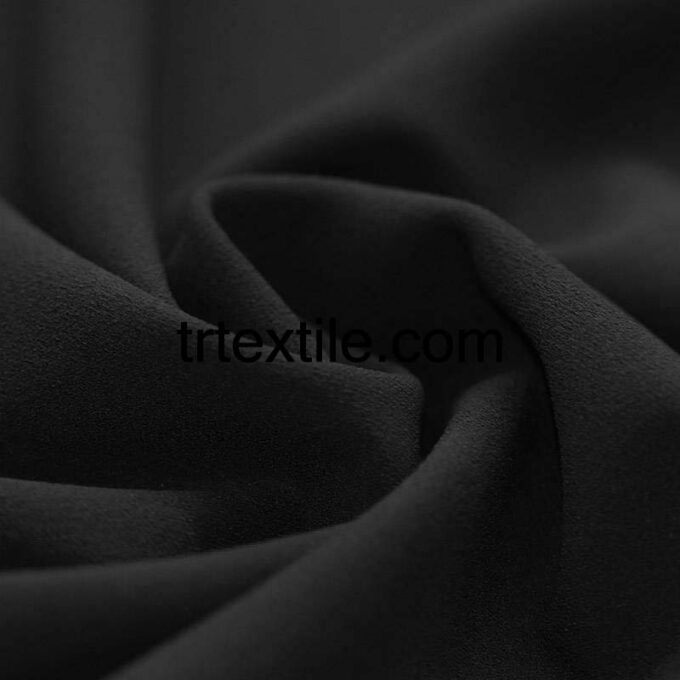 black scuba crepe fabric - trtextile.com image