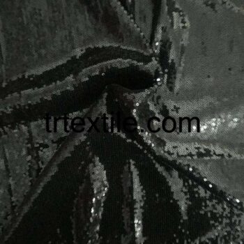 black sequin fabric 3mm - trtextile.com image