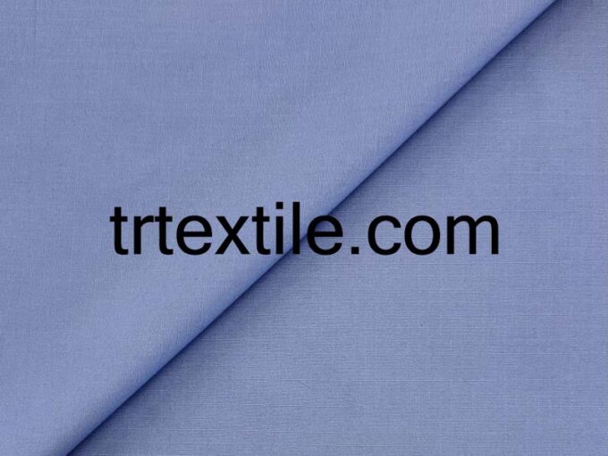 blue cotton ripstop fabric - trtextile.com image