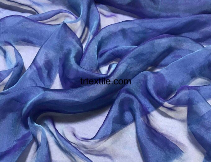 blue janjan chiffon fabric - trtextile.com image