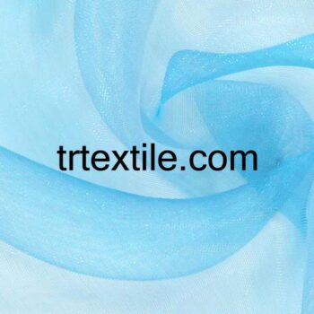 blue organza tulle fabric - trtextile.com image