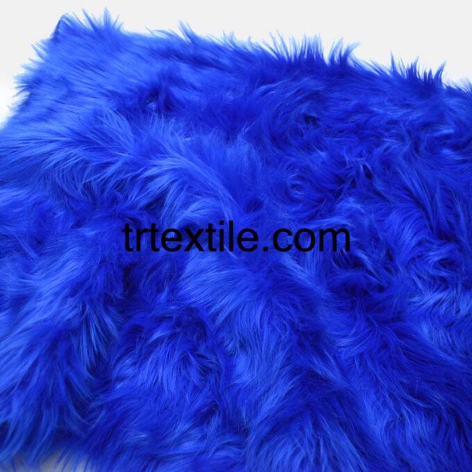 blue plush fabric - trtextile.com image