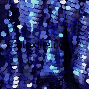 blue sequin fabric 7mm - trtextile.com image