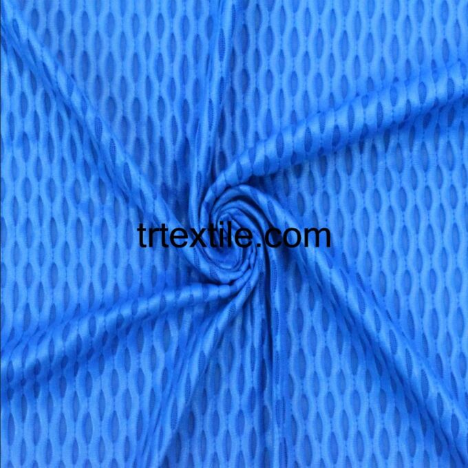 blue yoga mesh scuba fabric - trtextile.com image