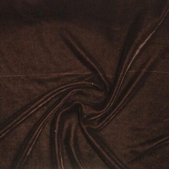 brown lycra-free embroidered velvet fabric for caftan - trtextile.com image