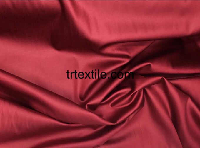 burgundy cotton satin fabric - trtextile.com image