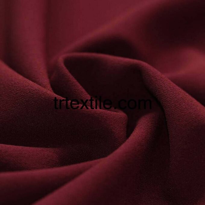 burgundy scuba crepe fabric - trtextile.com image