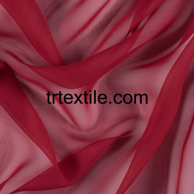 burgundy silk chiffon fabric - trtextile.com image