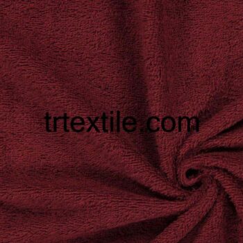 burgundy terry bathrobe fabric - trtextile.com image