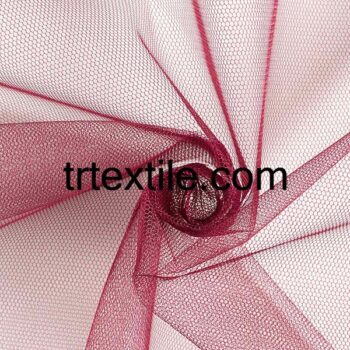 burgundy tulle fabric - trtextile.com image