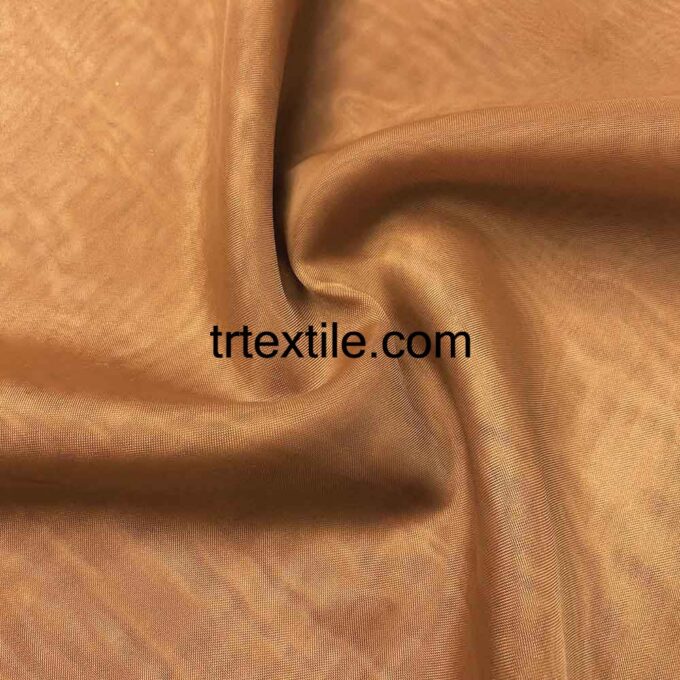 cappuccino drapery tulle fabric - trtextile.com image