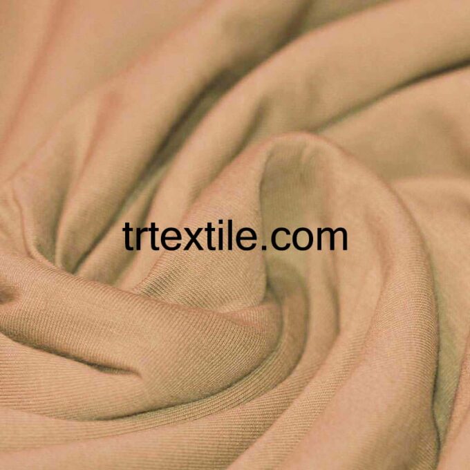 caramel combed cotton fabric - trtextile.com image