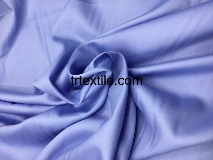 cloud blue cotton satin fabric - trtextile.com image