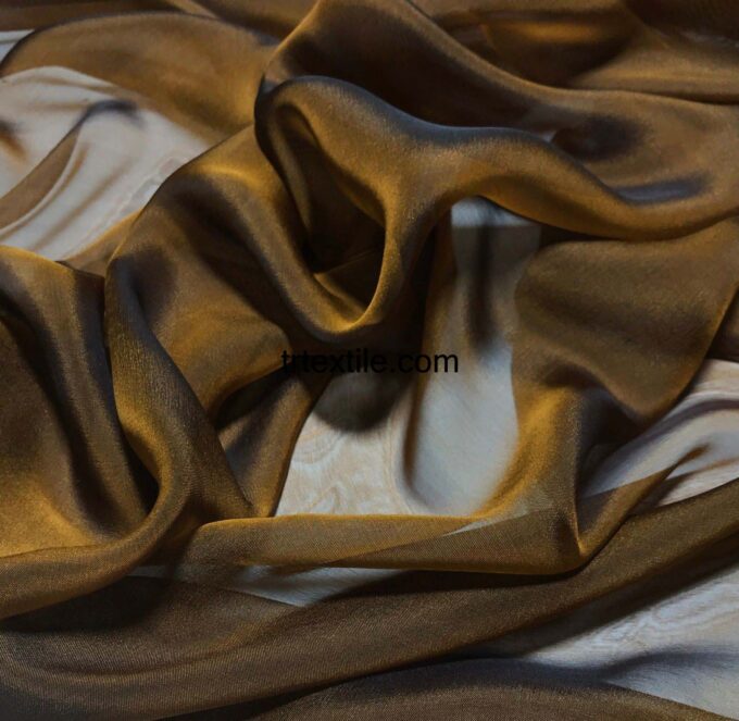 copper color janjan chiffon fabric - trtextile.com image