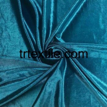 cyan velvet fabric - trtextile.com image