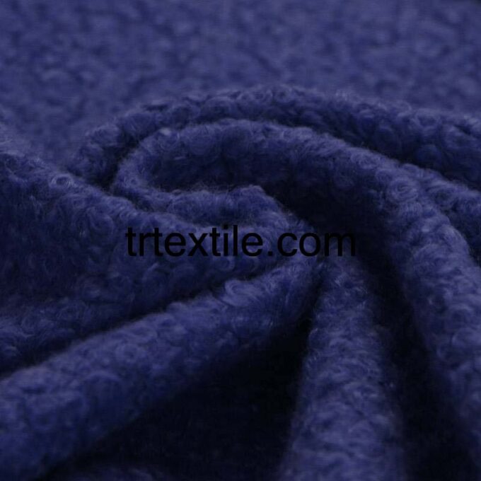 dark blue boucle fabric - trtextile.com image