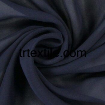 dark blue chiffon fabric - trtextile.com image