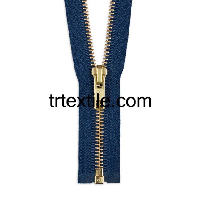 dark blue metal zipper - trtextile.com image