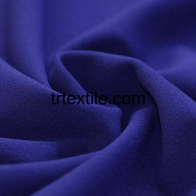 dark blue scuba crepe fabric - trtextile.com image