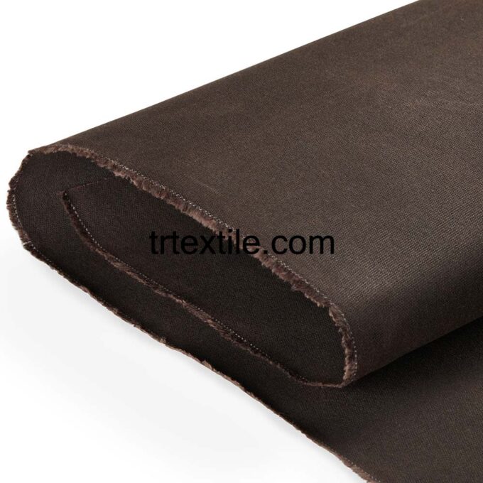 dark brown wax coated fabric - trtextile.com image