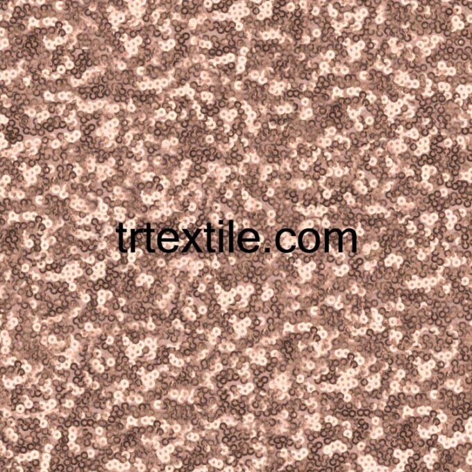 dark copper mixed sequined fabric - trtextile.com image