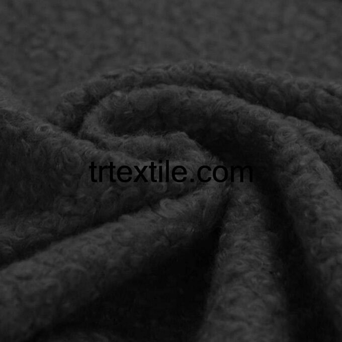 dark gray boucle fabric - trtextile.com image