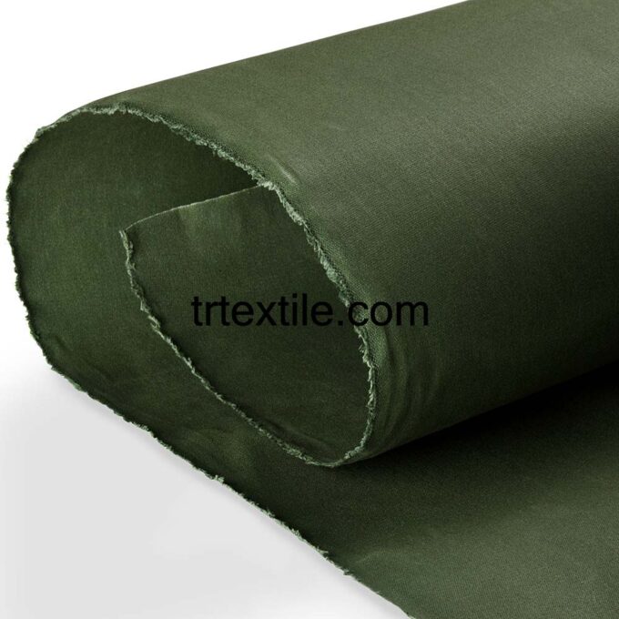 dark green wax coated fabric - trtextile.com image