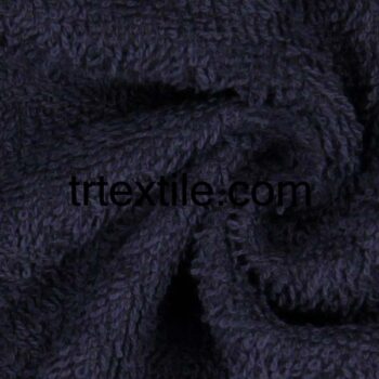 dark navy blue terry bathrobe fabric - trtextile.com image