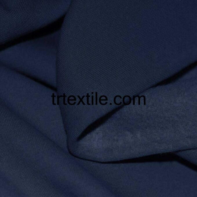 dark navy blue three thread fabric - trtextile.com image