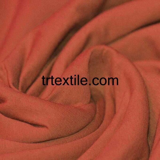 dark orange combed cotton fabric - trtextile.com image