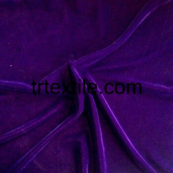 dark purple lycra-free embroidered kaftan velvet fabric - trtextile.com image