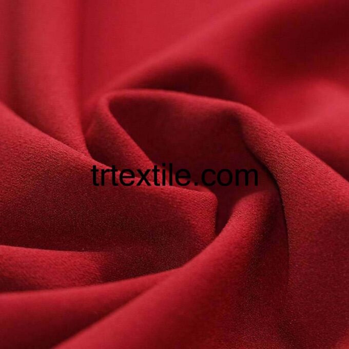 dark red scuba crepe fabric - trtextile.com image