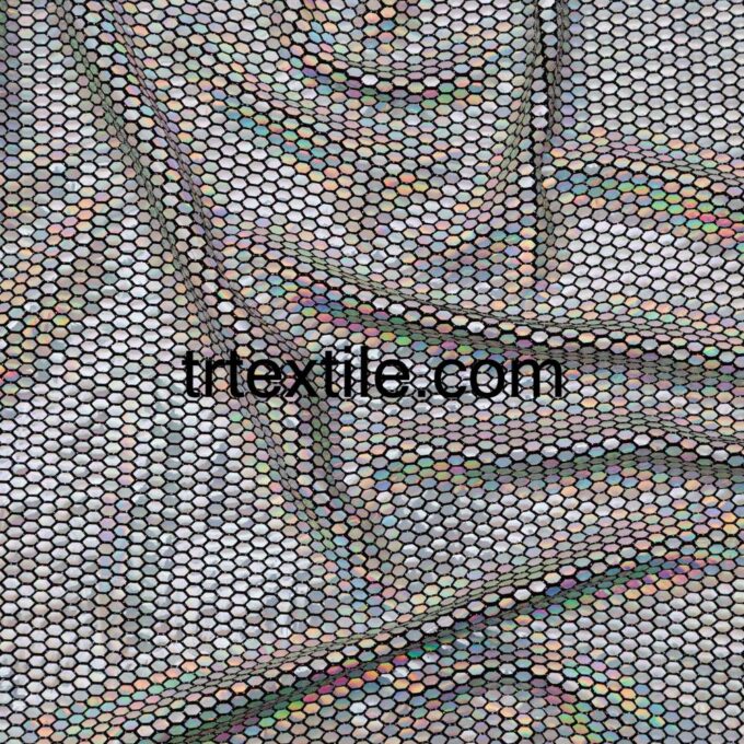 disco honeycomb shiny fabric - trtextile.com image