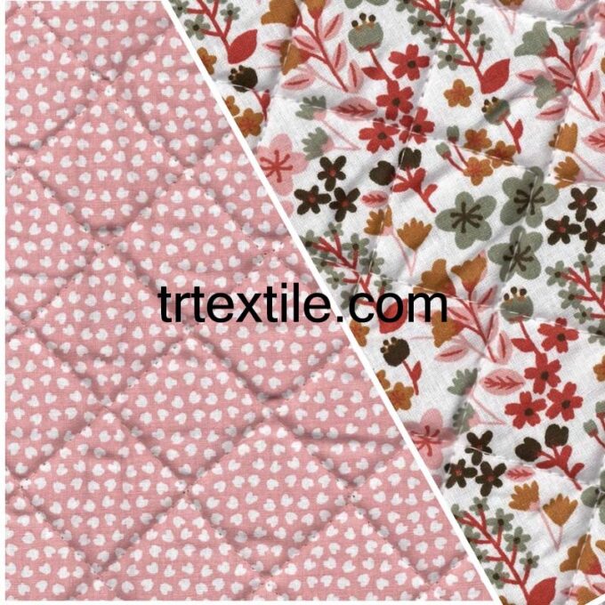 double-sided floral patterned quilting fabric - trtextile.com image