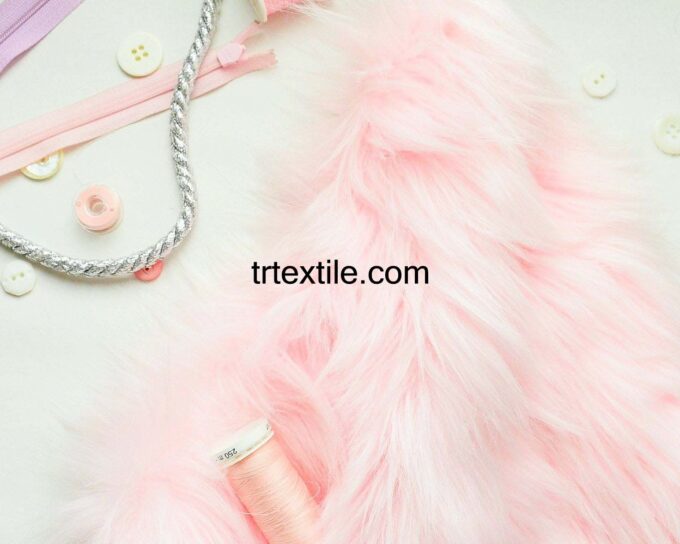 dusty pink plush fabric - trtextile.com image