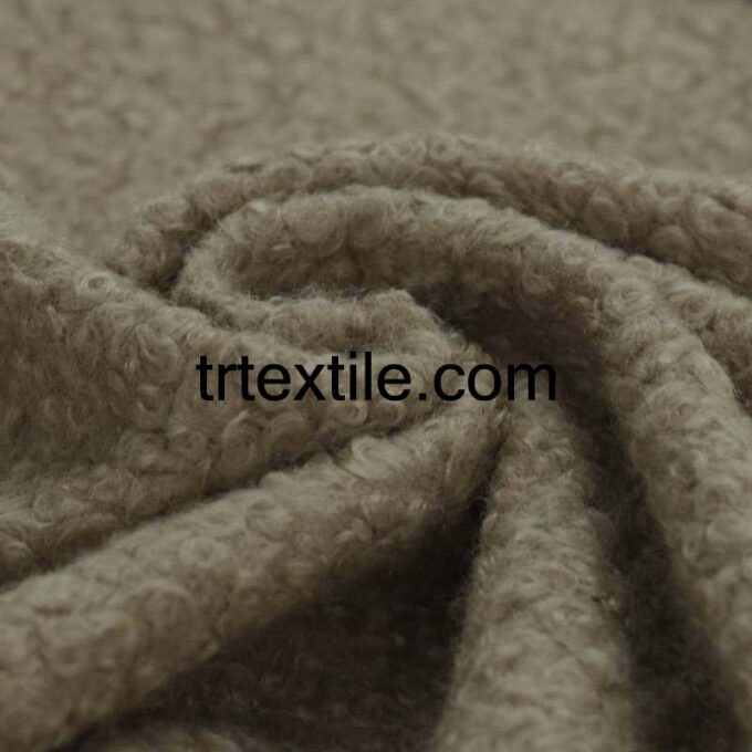 earth color boucle fabric - trtextile.com image