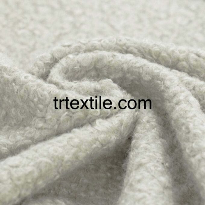 ecru boucle fabric - trtextile.com image