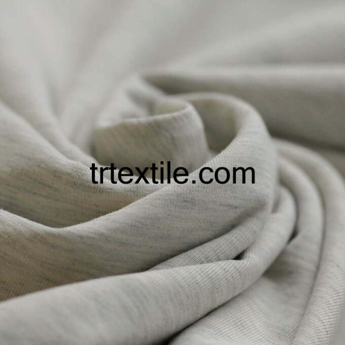 ecru melange combed cotton fabric - trtextile.com image