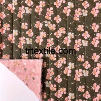 floral patterned quilted fabric - trtextile.com image